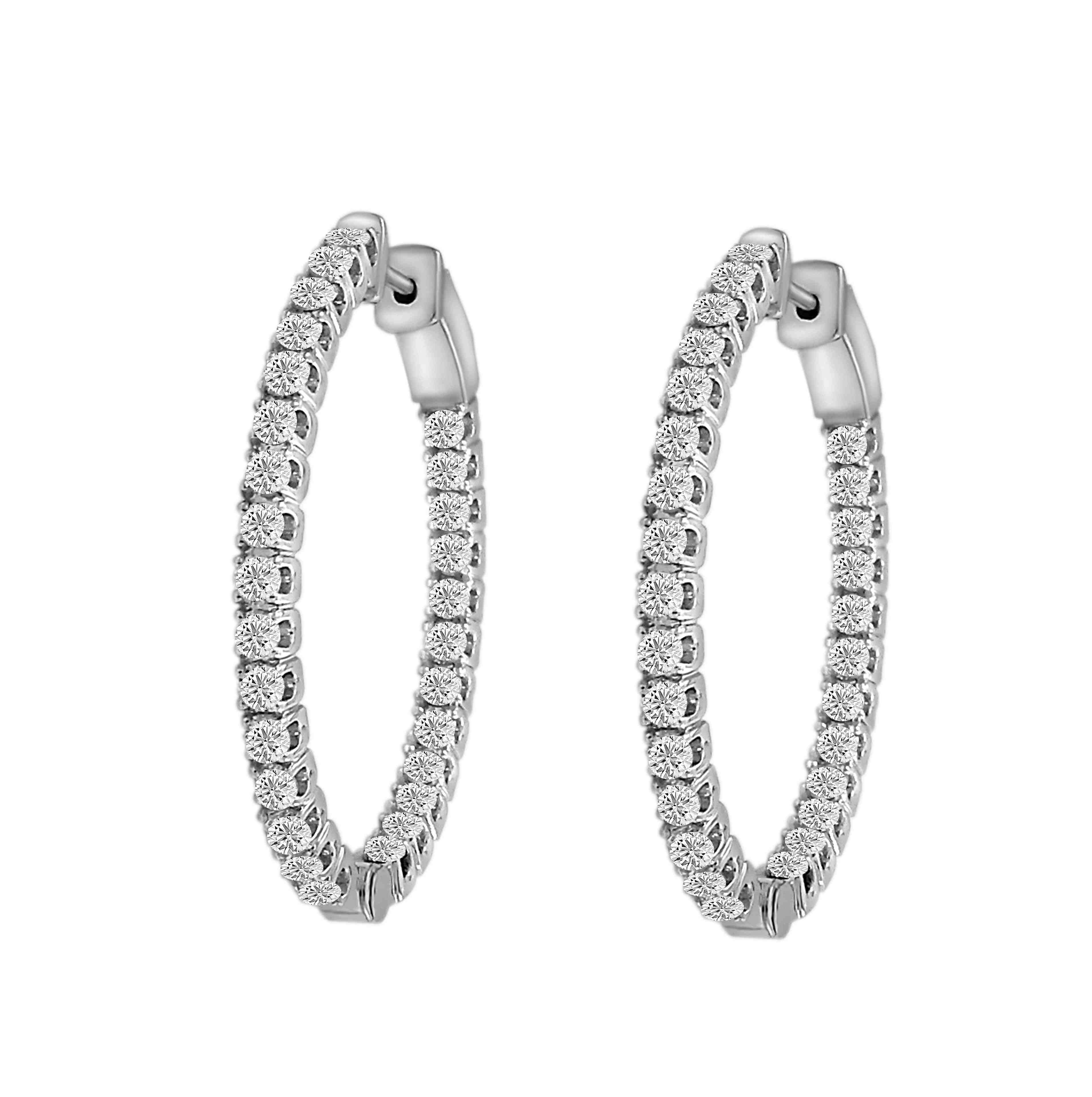 Huggie Hoop Inside Outside Lab Created Diamond Earrings ER30A200MM32